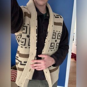 Large lamb’s wool Pendleton vest, tag still on